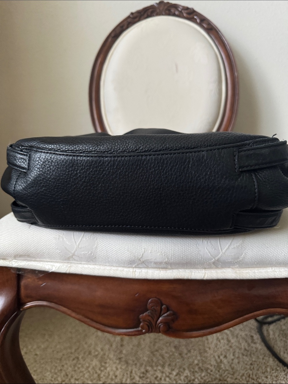 Michael Kors Black Leather Shoulder Hobo with Gold Hardware - Picture 5 of 5